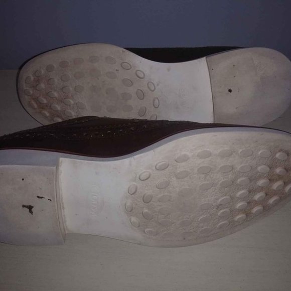 Tod's men's brown leather lace up oxfords size 5 - Picture 4 of 5